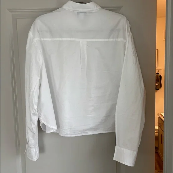 Old Navy White Sparkling Button-Up Shirt, XL. Dazzling w/Red Sweater in closet. - Picture 2 of 2